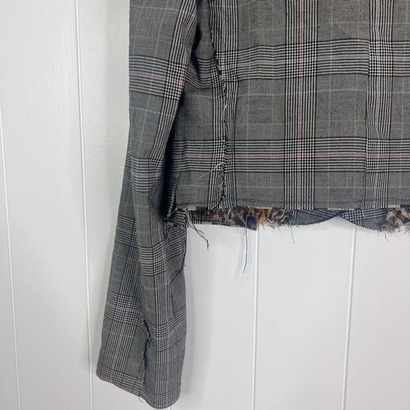 Cooper by Trelisa Chelsea Girl Cropped Deconstructed 1 Button Blazer SZ 10 - Picture 15 of 16